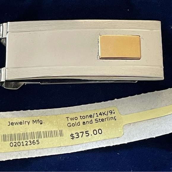 Money Clip Sterling Silver and 14k Gold - Picture 2 of 4